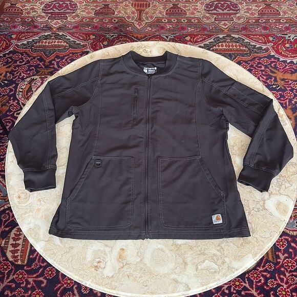 Carhartt Force Women's Front Zip Utility Jacket Medical Scrubs - Picture 7 of 16